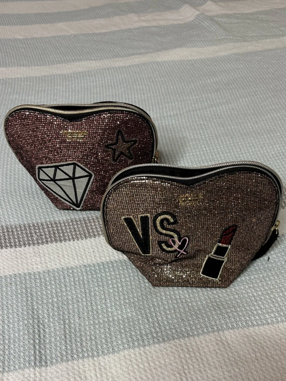 Victoria's Secret Glitter makeup bags